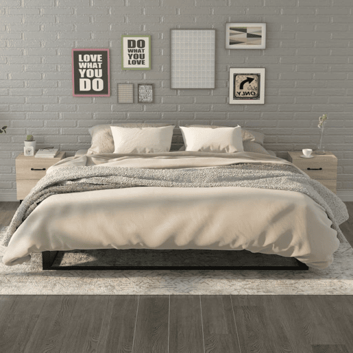 Soluna Home - Mesas de cabeceira Madeira trabalhada e metal 2 piezas 40 x 35 x 47,5 cm Soluna Home - Mesas de cabeceira Madeira trabalhada e metal 2 piezas 40 x 35 x 47,5 cm