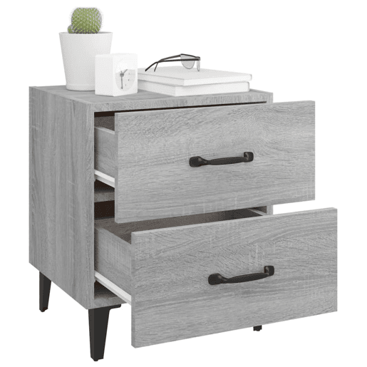 Soluna Home - Mesas de cabeceira Madeira trabalhada e metal 2 piezas 40 x 35 x 47,5 cm Soluna Home - Mesas de cabeceira Madeira trabalhada e metal 2 piezas 40 x 35 x 47,5 cm