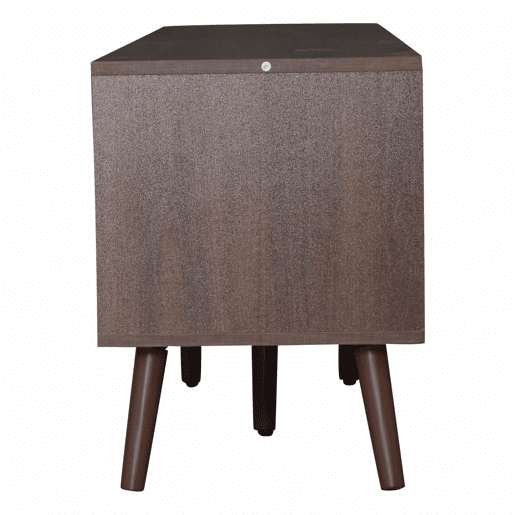 Móvel para TV 200x37x49,5 cm - Com 2 portas de rattan, 2 gavetas, Lowboard com 8 pés - Castanho