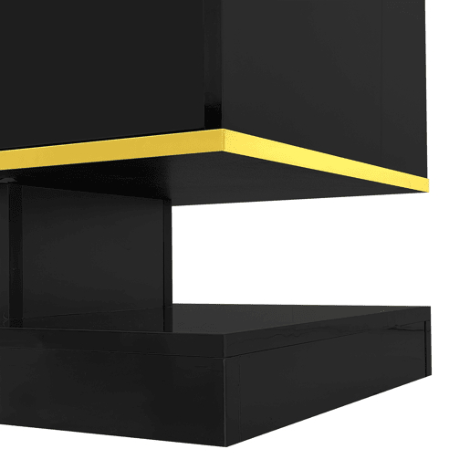 Móvel de TV moderno 180 cm - Três gavetas e um compartimento aberto - Alto brilho com luzes LED que mudam de cor Móvel de TV moderno 180 cm - Três gavetas e um compartimento aberto - Alto brilho com luzes LED que mudam de cor