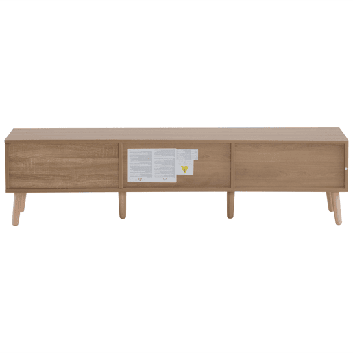 Suporte para TV 150 cm - 3 gavetas - aglomerado de partículas - Branco