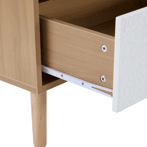 Suporte para TV 150 cm - 3 gavetas - aglomerado de partículas - Branco