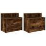 Soluna Home - Mesas de cabeceira Madeira 2 piezas 51 x 31 x 47 cm
