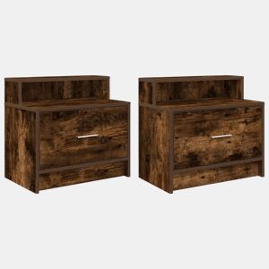 Soluna Home - Mesas de cabeceira Madeira 2 piezas 51 x 31 x 47 cm