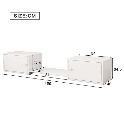 Sapateira - 189x40x34,5 cm - Móvel de entrada, banco para trocar sapatos, branco Sapateira - 189x40x34,5 cm - Móvel de entrada, banco para trocar sapatos, branco