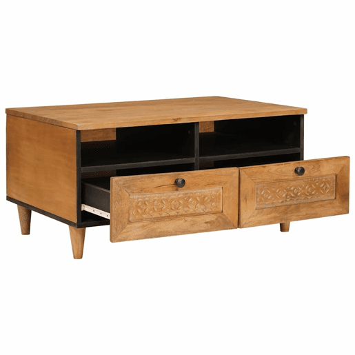 Mesa de Centro, Mesa baixa, com gaveta Marrom Claro 80 x 54 x 40 cm Mesa de Centro, Mesa baixa, com gaveta Marrom Claro 80 x 54 x 40 cm