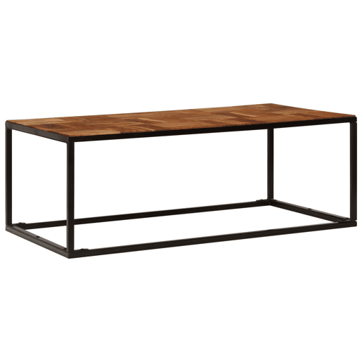 Mesa de Centro, Mesa baixa, 110x60x40 cm madeira acácia maciça e aço Mesa de Centro, Mesa baixa, 110x60x40 cm madeira acácia maciça e aço