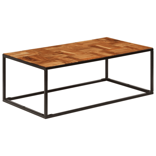 Mesa de Centro, Mesa baixa, 110x60x40 cm madeira acácia maciça e aço Mesa de Centro, Mesa baixa, 110x60x40 cm madeira acácia maciça e aço