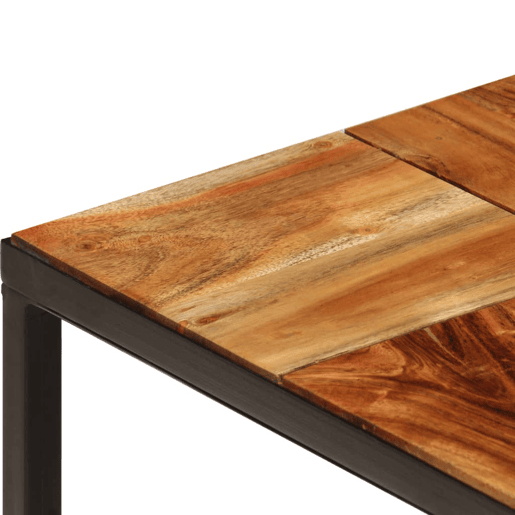 Mesa de Centro, Mesa baixa, 110x60x40 cm madeira acácia maciça e aço Mesa de Centro, Mesa baixa, 110x60x40 cm madeira acácia maciça e aço