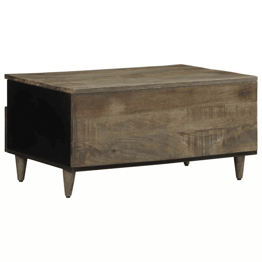 Mesa de Centro, Mesa baixa, cinzento claro 80x54x40 cm madeira mangueira maciça Mesa de Centro, Mesa baixa, cinzento claro 80x54x40 cm madeira mangueira maciça