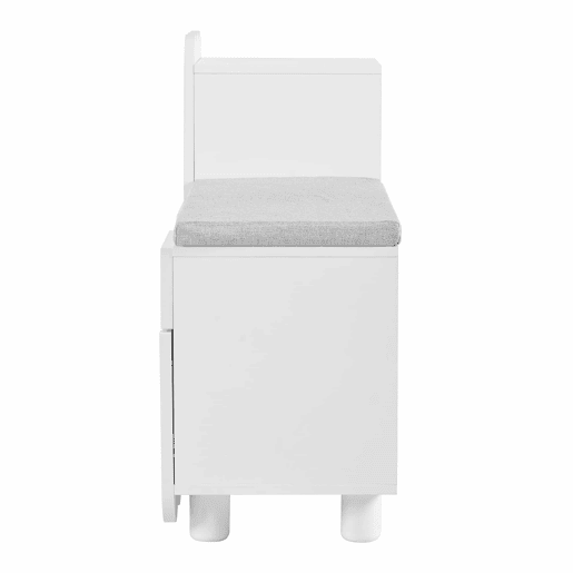 Sapateira moderna com 3 portas, gaveta e almofada - Branca - Sapateiras compactas para corredor Sapateira moderna com 3 portas, gaveta e almofada - Branca - Sapateiras compactas para corredor