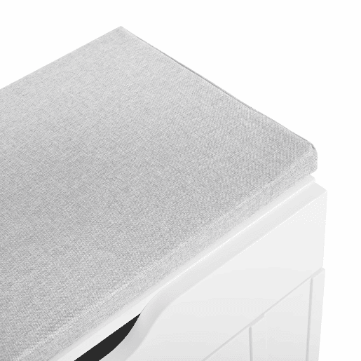 Sapateira moderna com 3 portas, gaveta e almofada - Branca - Sapateiras compactas para corredor Sapateira moderna com 3 portas, gaveta e almofada - Branca - Sapateiras compactas para corredor