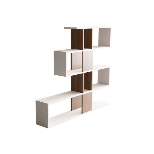Estante de madeira Karlin - 120 x 20 x 109 cm - Branco