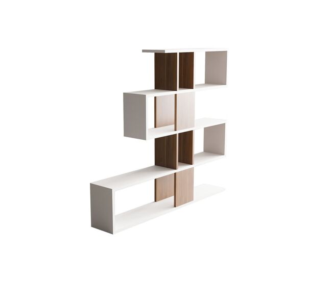 Librería de madera "karlin" - 120 x 20 x 109 cm - blanco