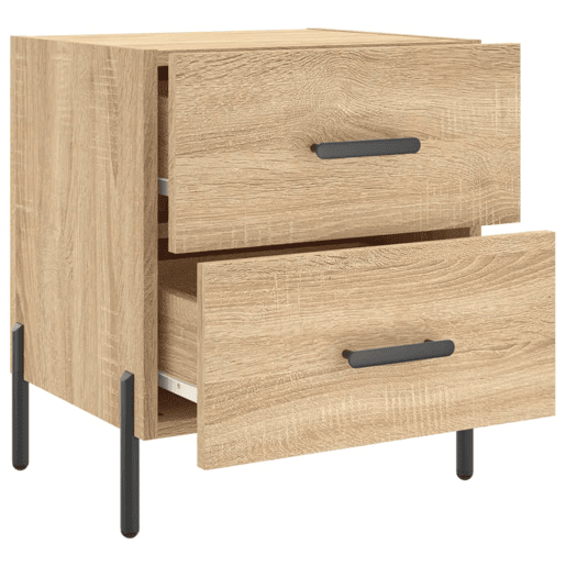 Soluna Home - Mesas de cabeceira Madeira trabalhada e ferro 40 x 35 x 47,5 cm Soluna Home - Mesas de cabeceira Madeira trabalhada e ferro 40 x 35 x 47,5 cm