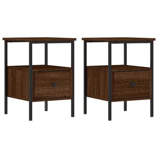 Soluna Home - Mesas de cabeceira Madeira trabalhada e ferro 2 piezas 34 x 36 x 50 cm Soluna Home - Mesas de cabeceira Madeira trabalhada e ferro 2 piezas 34 x 36 x 50 cm