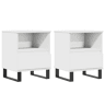Soluna Home - Mesas de cabeceira Madeira trabalhada e metal 2 piezas 40 x 35 x 50 cm