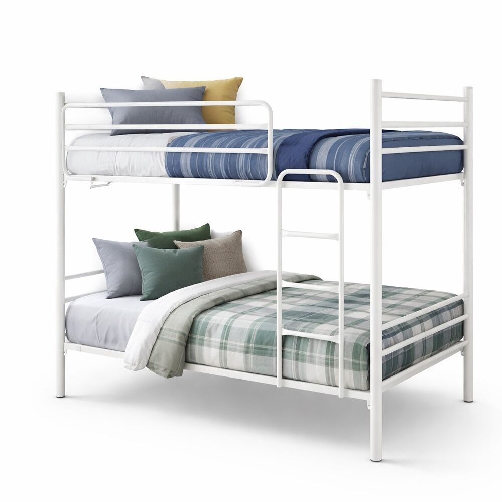 Litera metálica polar - blanco - 80 x 190 - sin cama supletoria