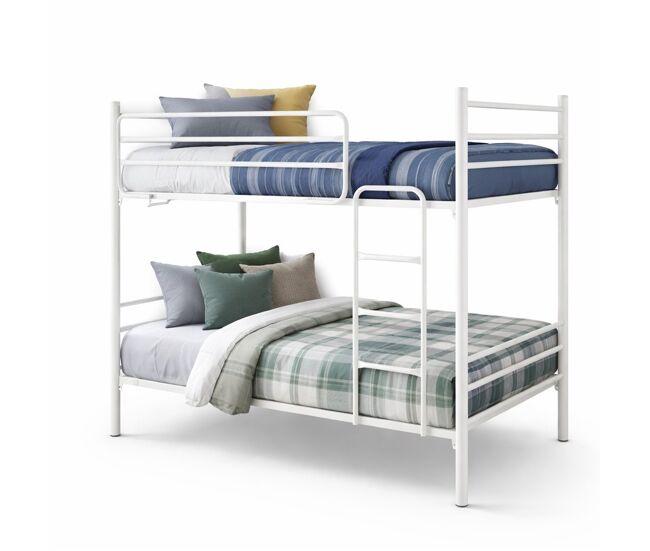 Litera metálica polar - blanco - 80 x 190 - sin cama supletoria