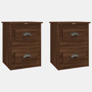 Soluna Home - Mesas de cabeceira Madeira 2 piezas 41,5 x 36 x 53 cm