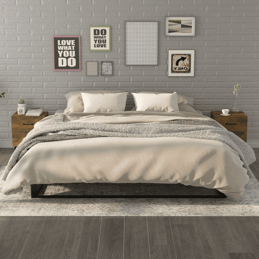Soluna Home - Mesas de cabeceira Madeira trabalhada e metal 2 piezas 40 x 35 x 47,5 cm Soluna Home - Mesas de cabeceira Madeira trabalhada e metal 2 piezas 40 x 35 x 47,5 cm