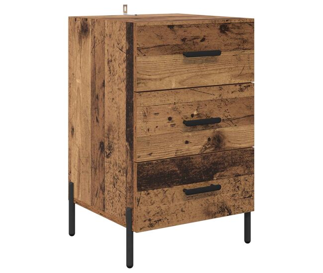 Soluna home - mesitas de noche madera madera oscura 40 x 40 x 66 cm