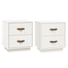 Soluna Home - Mesas de cabeceira Madeira 2 piezas 40 x 34 x 45 cm