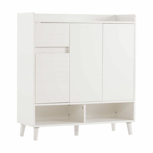 Sapateira - 7 compartimentos e 1 gaveta - com prateleiras reguláveis - Branco Sapateira - 7 compartimentos e 1 gaveta - com prateleiras reguláveis - Branco