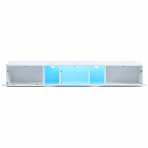 Móvel de TV 180x35x30 cm - Lowboard com LED - Branco