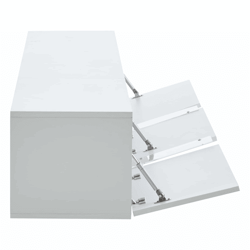 Móvel de TV 180x35x30 cm - Lowboard com LED - Branco