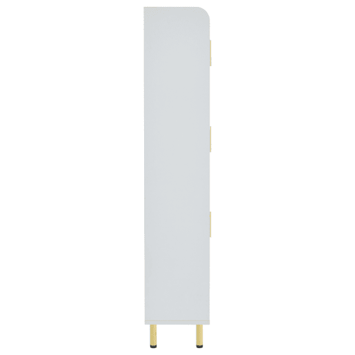 Sapateira estreita 80x23,5x123,5 cm - 3 portas, 6 compartimentos, ajustável, com dispositivo anti-capotamento - Branco Sapateira estreita 80x23,5x123,5 cm - 3 portas, 6 compartimentos, ajustável, com dispositivo anti-capotamento - Branco