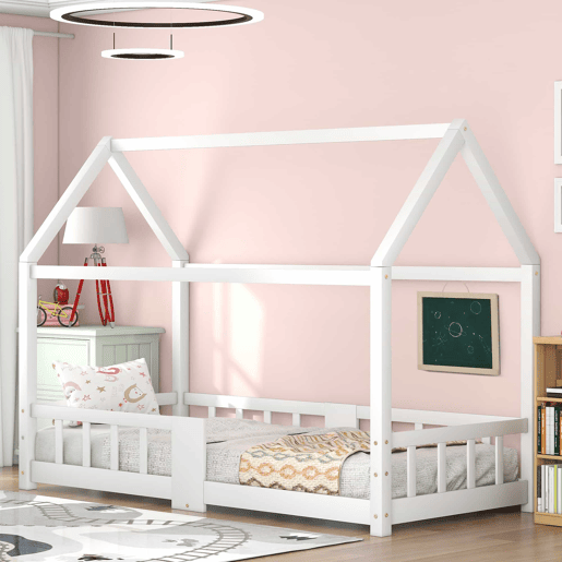Cabine-cama 90x200 cm em madeira maciça - com ardósia - Branco
