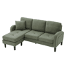 Chaise longue 3 lugares fixa reversível de tecido,bege