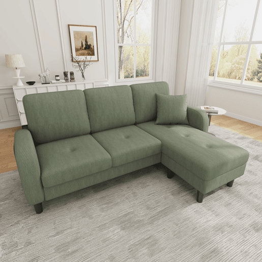 Chaise longue 3 lugares fixa reversÃvel de tecido,bege Chaise longue 3 lugares fixa reversÃvel de tecido,bege