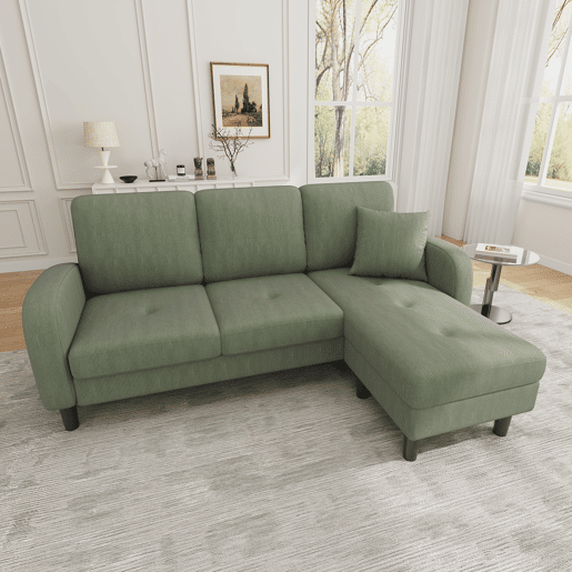 Chaise longue 3 lugares fixa reversÃvel de tecido,bege Chaise longue 3 lugares fixa reversÃvel de tecido,bege