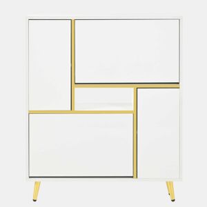 Sapateira moderna com LED - aspeto brilhante - Branco