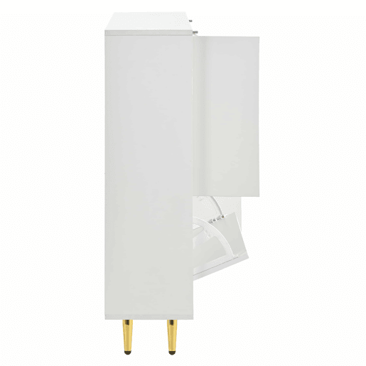 Sapateira moderna com LED - aspeto brilhante - Branco