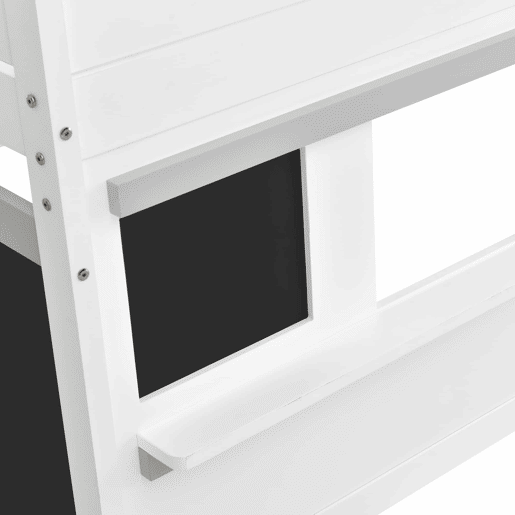 Cama alta 90x200cm - com 2 painéis de graffiti - Branco Cama alta 90x200cm - com 2 painéis de graffiti - Branco