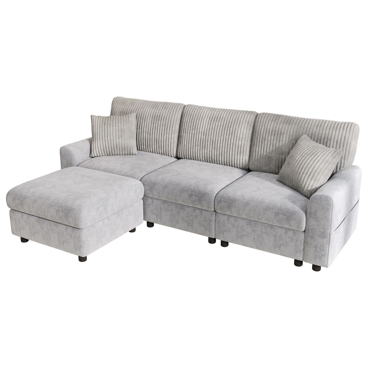 sofa modular 4 plazas fija reversible de telagris claro