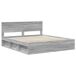 Estructura de cama matrimonial 183x210 Estructura de cama matrimonial 183x210 Gris
