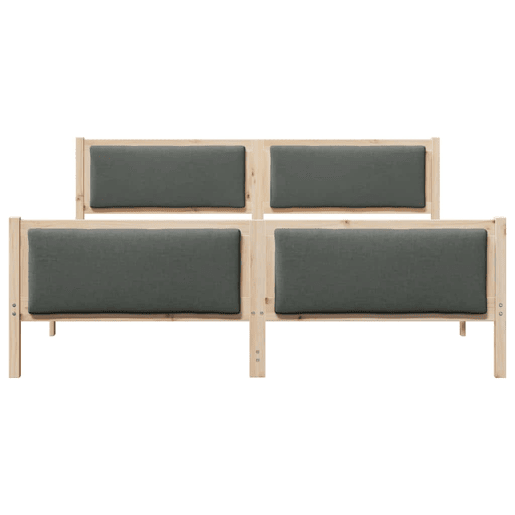 Estrutura De Cama De Casal Moderno - Cinza Escuro 200 x 200 cm tecido Estrutura De Cama De Casal Moderno - Cinza Escuro 200 x 200 cm tecido