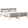 Estrutura De Cama De Casal Simple King Size - Cinzento-claro 200 x 200 cm tecido