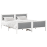 Estrutura De Cama De Casal Simple King Size - Cinzento-claro 200 x 200 cm tecido