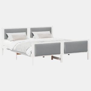 Estrutura De Cama De Casal Simple King Size - Cinzento-claro 200 x 200 cm tecido