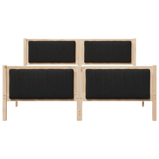 Estrutura da Cama de casal simple com cabeceira Castanho e preto 150 x 200 cm