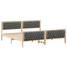 Estrutura da Cama de casal simple com cabeceira Cinza Escuro 200 x 200 cm