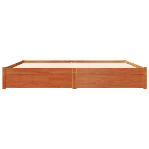 Estrutura da Cama de casal moderno com gaveta - Marrom Cera 200 x 200 cm Estrutura da Cama de casal moderno com gaveta - Marrom Cera 200 x 200 cm