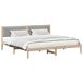 Estructura de cama matrimonial 205x205 Estructura de cama matrimonial 205x205 Blanco/ Gris Claro