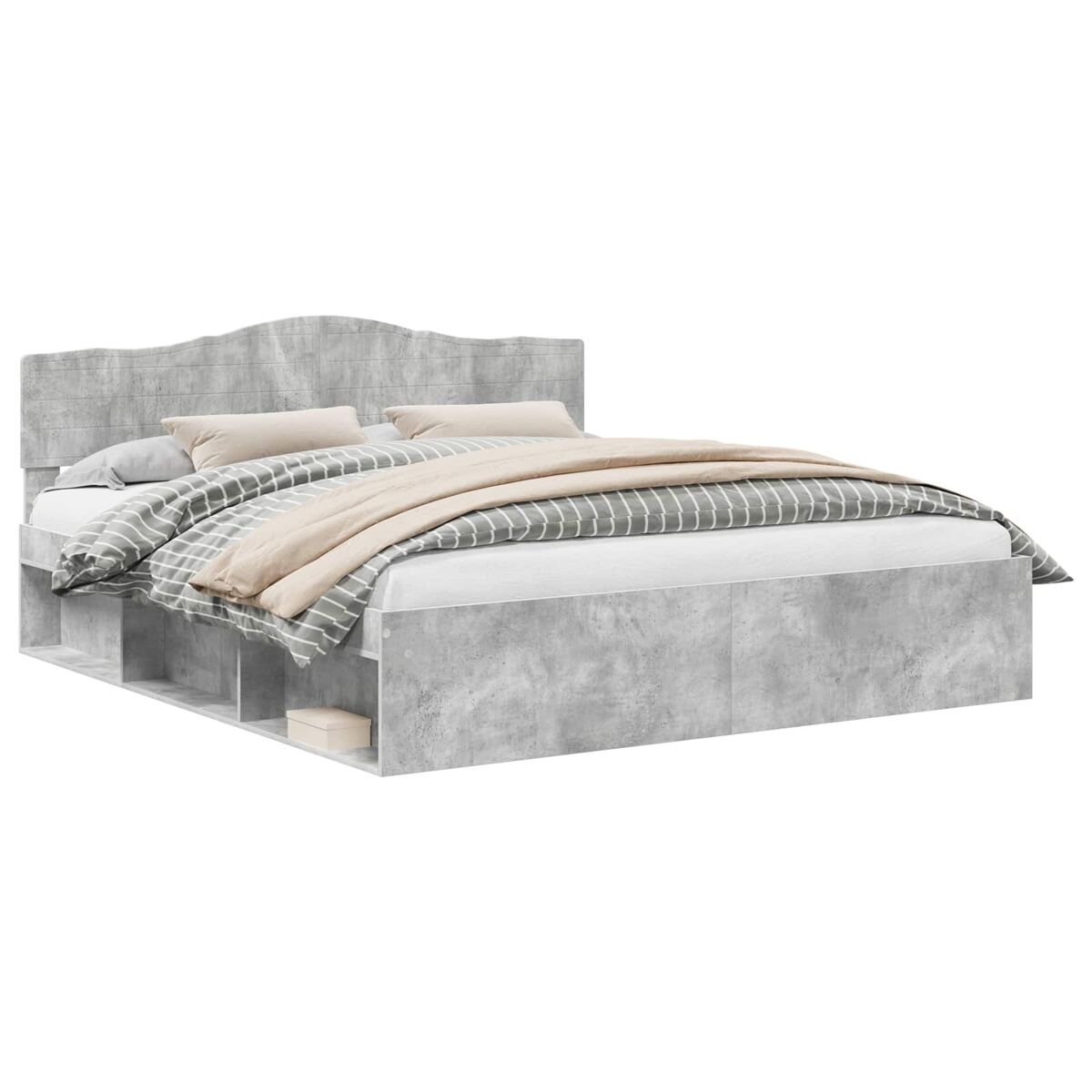 Estructura de cama matrimonial 183x206 Gris
