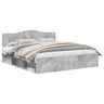 Estrutura de Cama de casal para adultos com cabeceira Concreto 180 x 200 cm